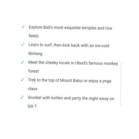 Which bali tour seems more appealing?