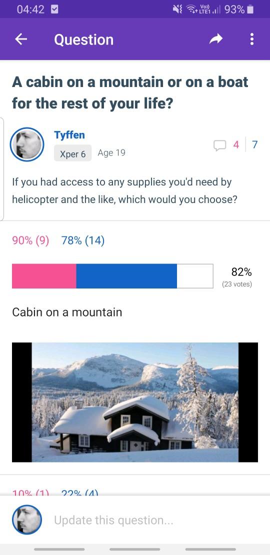 Would you rather live by the ocean or in the mountains?
