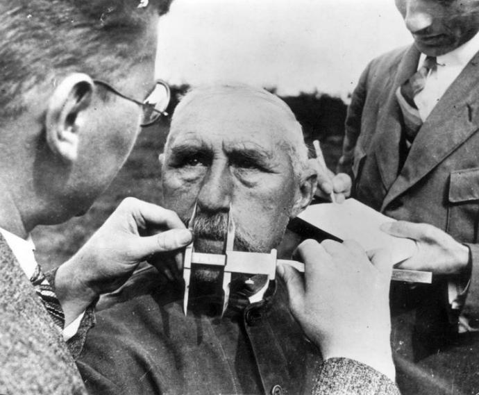 Scientists examining a man who's suspected for carrying the criminal gene