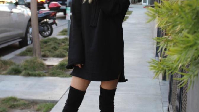 Oversized hoodie + thigh high boots: yay or nay?