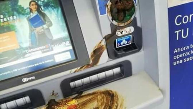 Guys what would you do if you found out the ATM machine has poop?