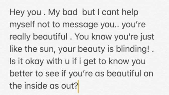 What do you girls think about this conversation starter be honest no sugar coding 😡?