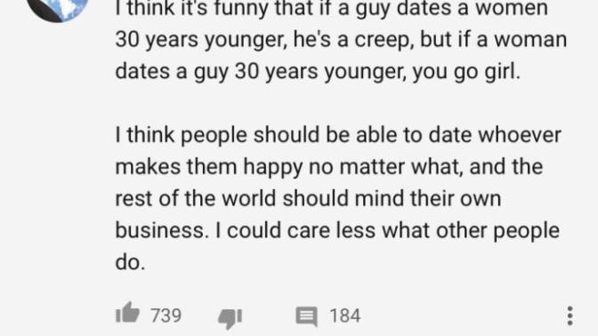 Is This Double Standard For Relationships And Age In America Only An American Thing?
