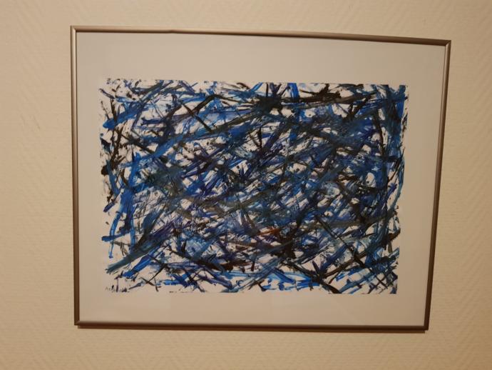 How mush do you think this blue painting costs?