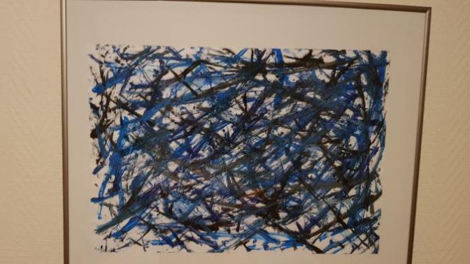 How mush do you think this blue painting costs?