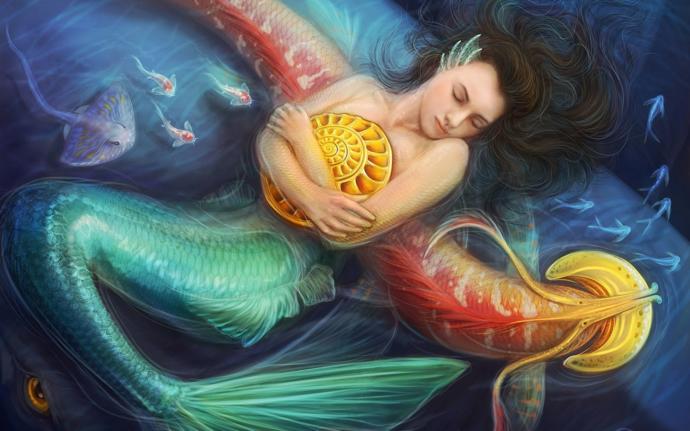 Which of these Mermaid and Sea Serpent themed fantasy art pieces do you like the best?