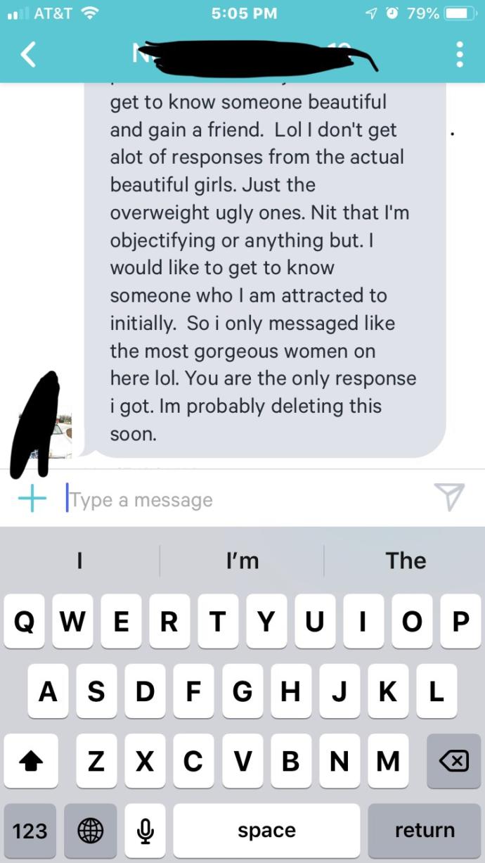 Calling others ugly to compliment you?