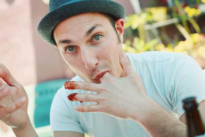 Eating with your hands?