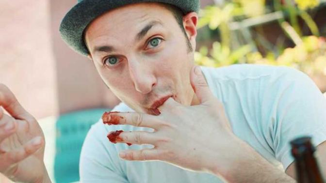 Eating with your hands?