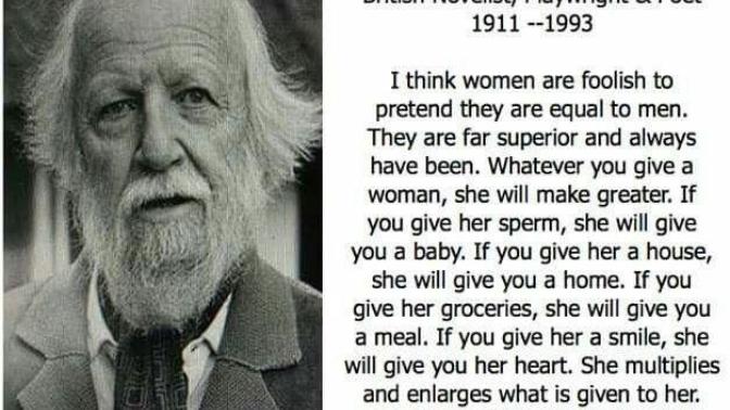 Do you agree with William Golding, a woman is an amplifier?