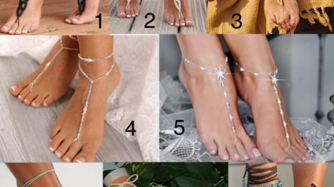 Which hairstyle/outfit/foot jewelry should I consider for this music concert on the beach?