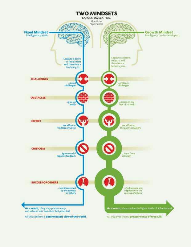 Growth mindset vs Fixed Mindset. Which one are you?