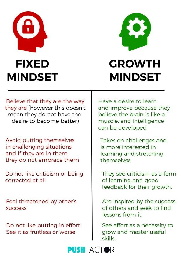 Growth mindset vs Fixed Mindset. Which one are you?