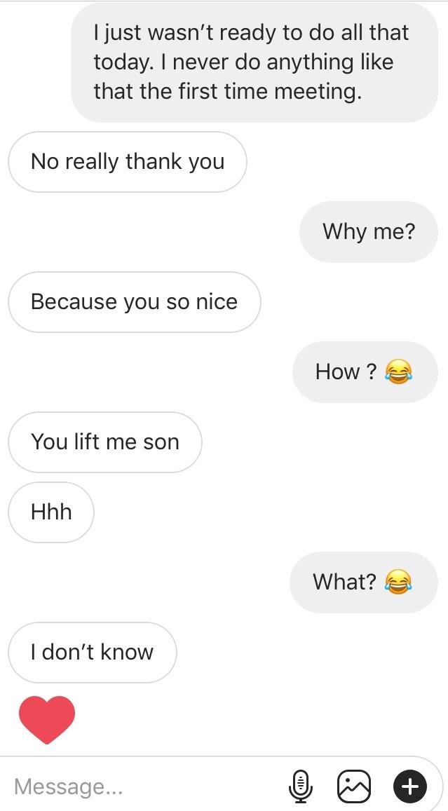 What does he mean by I’m so nice?
