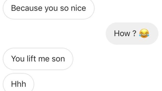 What does he mean by I’m so nice?