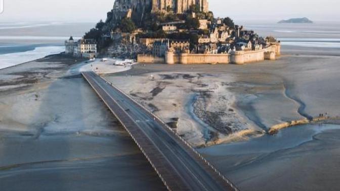 Would you like to visit Mont-Saint-Michel, located in the bay where Normandy and Brittany merge?