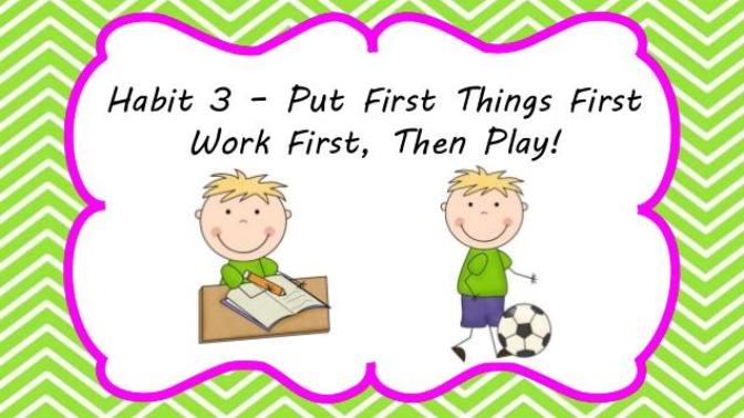Setting our priorities. Which comes first for you, play or work?