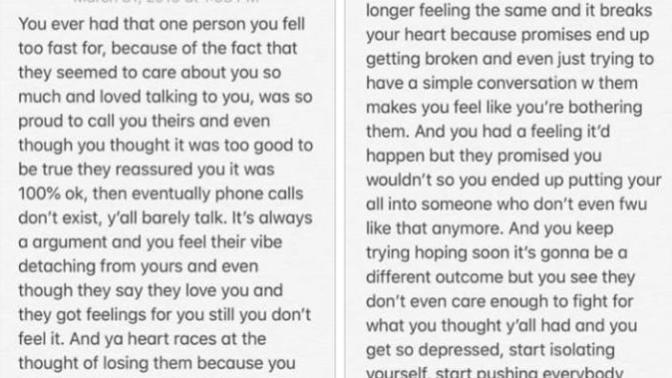 Why do people love you and then just stop loving you out of nowhere?