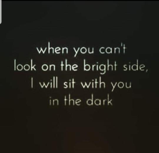 How do you respond when your partner is in a dark place?