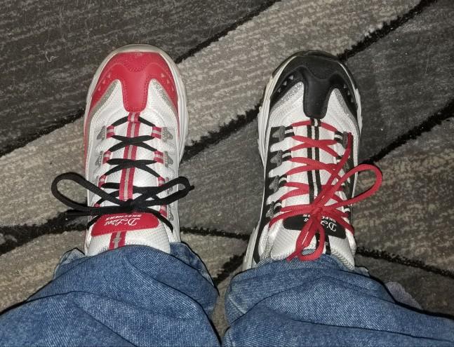If you had 2 pair of the same brand and model of shoes in different colors would you mix them up?