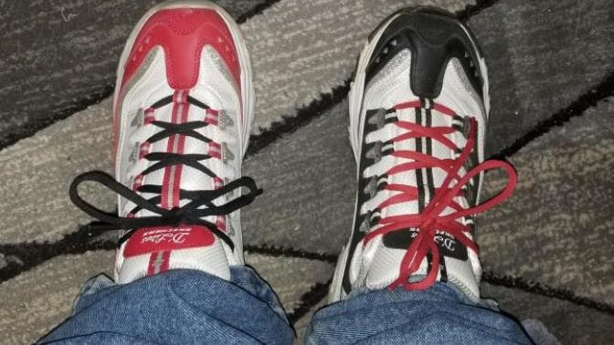 If you had 2 pair of the same brand and model of shoes in different colors would you mix them up?