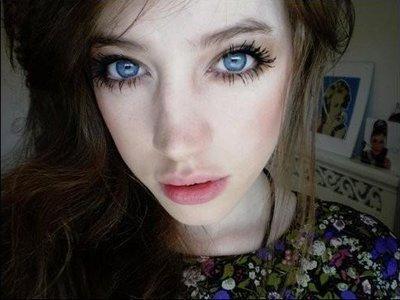 Big or small eyes on a girl?