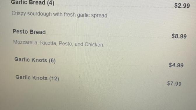 I’m about to order some pizza. Which should I get on the side?