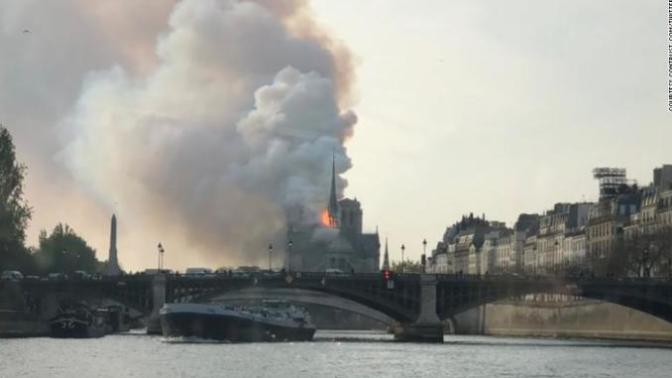 Breaking News, a fire at the Notre Dame Cathedral in France?