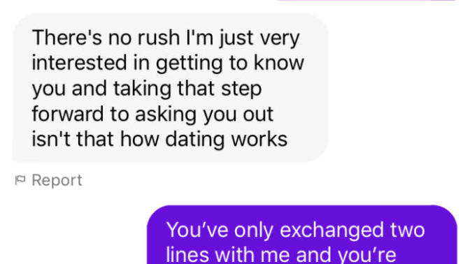 Was this guy being too forward?