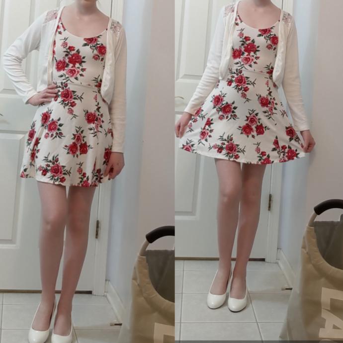 Does the sweater match this dress okay? Or should it be longer?