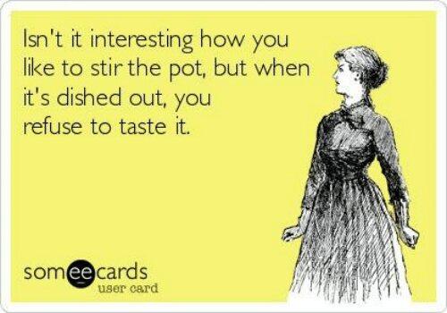 What do you think of people who like to stir the pot and cause drama?