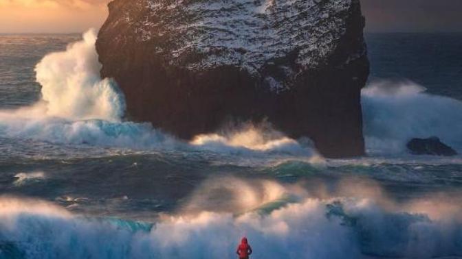 Would you stand here on the basalt formations on Reynisfjara, the South Coast of Iceland?