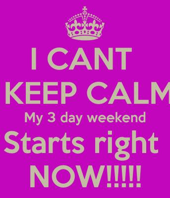 You have a 3-day weekend. What would you do?
