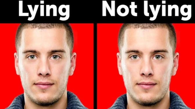 What are the body language signals to look out for to determine whether someone is lying?