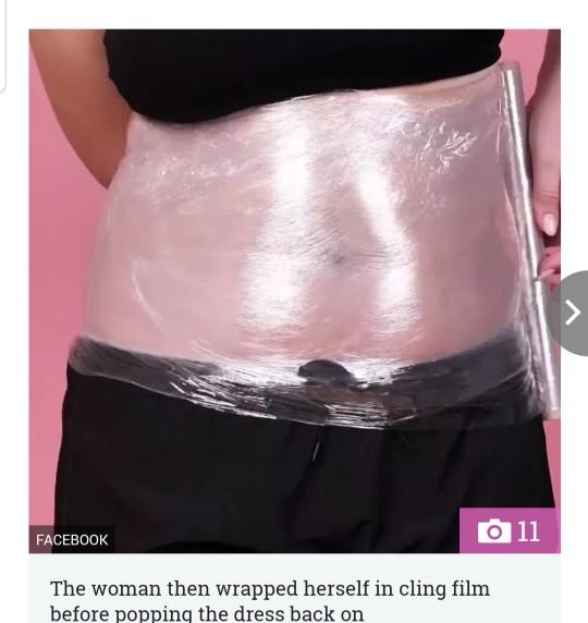 Is it considered fat shaming to advise women to wrap their stomachs in cling wrap before putting on a dress?