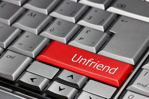 Is it childish to delete friends from Facebook when you're mad at them?