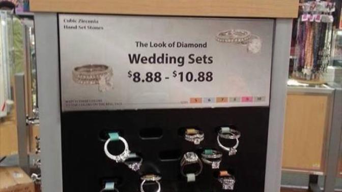 How would you feel if your partner bought you a $10 engagement ring from Walmart?