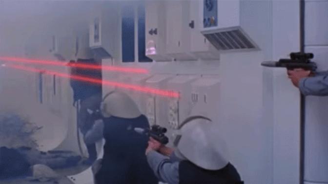 Why do beams of light travel slower than bullets?