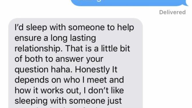 I can’t tell if he answered my question... is he just trying to hook up or not?