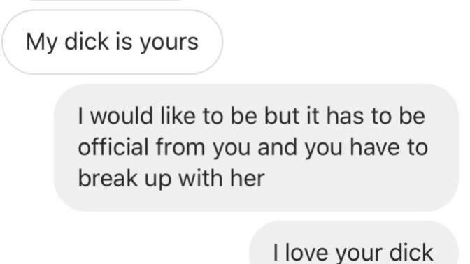 He told ex his dick is hers?