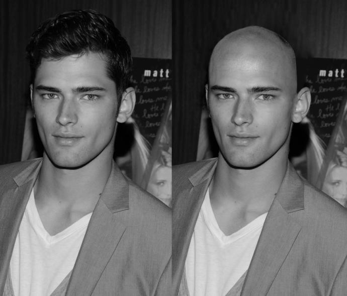 Do any of these male models pull off the bald look? What makes some people pull it off, but not others?