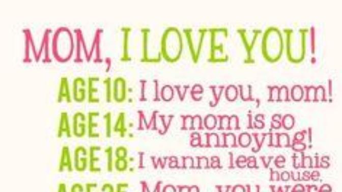 What are some of the things you appreciate about your mom (HAPPY MOTHERS DAY!) ?