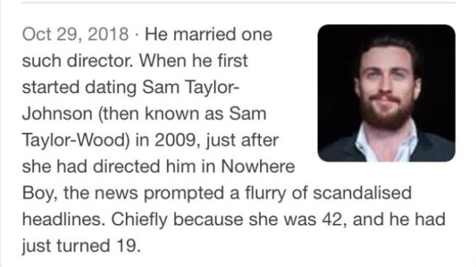 How the hell did Sam Taylor get Aaron Johnson? 42 year old woman attracted hot 19 year old guy?