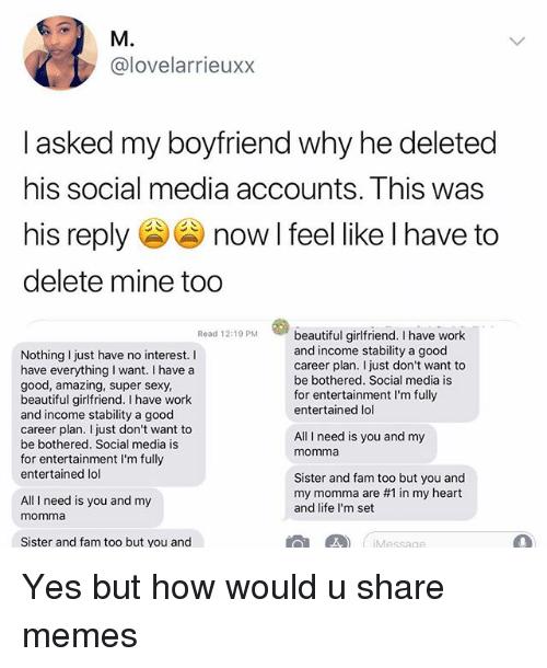 Would u leave GAG for your girlfriend 😂😂?