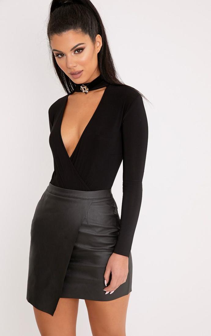 Short skirt or low-cut blouse?