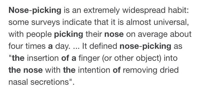 Do You Think Picking Our Noses Is A Natural Human Instinct?