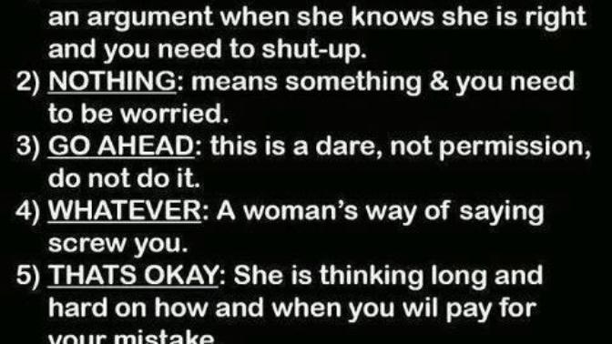Ladies: Do you use these "5 Deadly Terms"? Do you think that it might be easier to just communicate what you want/need? Guys: your thoughts too?