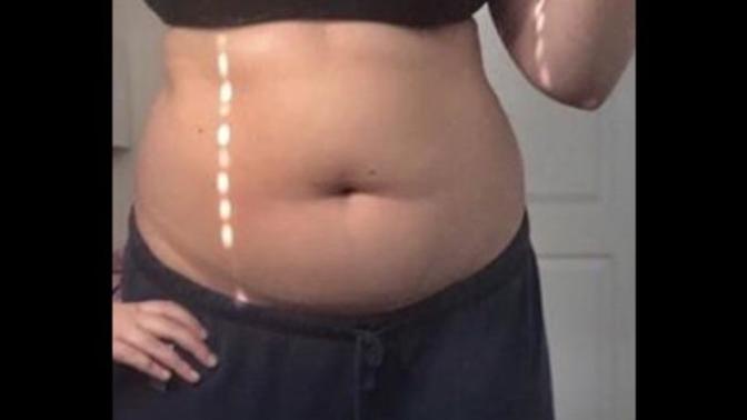 Found a pic from 25 pounds ago god I miss my flat tummy 8( any other girls have pics of when they were thinner and thought they were fat lol?
