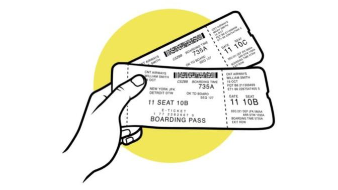 How do you get your plane tickets if you booked online?