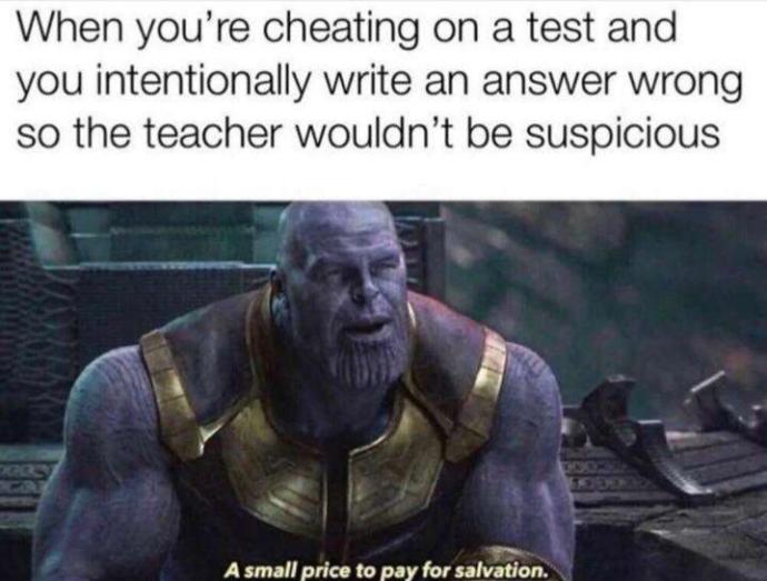 Have you ever cheated on a test?